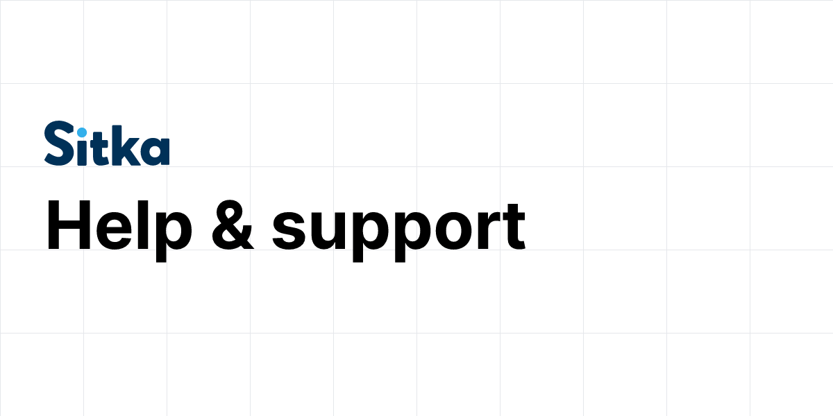 Help & support - Sitka Help-Centre